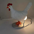 Miniatyrbillede 4 af 4: Kylling LED-lampe Æg Natlampe Taxidermi Æg Bordlampe