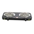 Bærbar Elektrisk Kogeplade med Indikatorlamper Praktisk Komfur[YJD]-FS3- Double 2000W Black