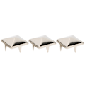 Miniatyrbilde 8 av 8: 100 stk firkantede Pyramide Punk Nitter 4 Klo Metallpigger for Armbånd Klær Sko Håndveske Sølv 12mm-FS1- 0.1