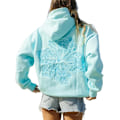 Miniatyrbilde 1 av 4: Palm Puff Oversized Hettegensere for Kvinner, Tenåringsjenter Preppy Sweatshirt Langermet Y2K Grafisk T-skjorte med Lommer Lyseblå Light Blue L