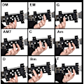 Miniatyrbillede 5 af 5: vit Opgraderet Entangents Guitar Chord Trainer Akkord Læringshjælp