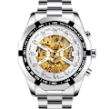 Miniatyrbild 3 av 4: Mekaniskt Armbandsur Herrklocka Automatiskt Mekaniskt Armbandsur Herrklocka Självlysande-FS2- White