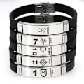 Miniatyrbillede 3 af 6: Fodboldklub Sport Silikonearmbånd i rustfrit stål Justerbart armbånd*2- Perf-X42- Robert Lewandowski