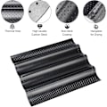 Miniatyrbild 2 av 5: Baguettebakplåt, perforerade franska baguetteformar för 4 baguetter - X44 - black