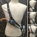 Pikkukuva 3 / 4: Keskiaikainen Renessanssi Merirosvo Olkahihna Nahkainen Miekka Cutlass Hihna Steampunk Flintlock Pistooli Kotelo Ritari Pintelö 1025