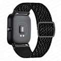 Miniatyrbillede 1 af 5: 20mm/22mm Armbånd til Amazfit Gts 4//2/2e/3/gts2 Mini/gtr 4/3/pro/gtr2/47mm/stratos Nylon Elastisk Urrem Amazfit Bip Rem black-FS1- black 22mm