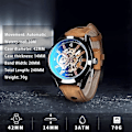 Miniatyrbillede 2 af 5: Herre Automatisk Skelet Mekanisk Armbåndsur Casual Sportsur-FS2-