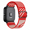 Miniatyrbild 1 av 5: 20mm/22mm Armband för Amazfit Gts 4//2/2e/3/gts2 Mini/gtr 4/3/pro/gtr2/47mm/stratos Nylon Elastiskt Klockarmband Amazfit Bip Rem grå röd gray red 20mm