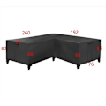 Miniatyrbillede 4 af 9: Møbelbeskyttelse overtræk beskyttelse til udendørs møbler hjørnesofa med vandtæt sort sort-FS4- svart 250*250*100 cm