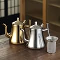 Miniatyrbillede 4 af 10: Tekande i rustfrit stål med aftagelig infuser til te og kaffe 1.5L (50.72oz) Golden