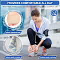 Miniatyrbillede 4 af 6: Metatarsal Pad, 2 stk. Gel Plantar Pad Fodpude Callus Puder og Vabler, Metatarsal Pads til Kvinder Mænd Støtte Metatarsalgi, Mortons Neurom-FS2-