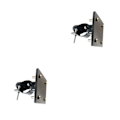 Miniatyrbillede 3 af 5: 1/2 For Cykel Quick Release Bracket Front Vandtæt beslag sort Short black Short 2PCS