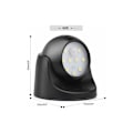 Miniatyrbillede 3 af 5: Udendørs væglampe med bevægelsessensor > 1000 lumen LED udendørsbelysning > Ledningsfri batteridrevet belysning > 360 grader