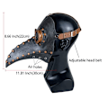 Miniatyrbillede 2 af 2: Halloween Pest Lång Näbb Doktor Bal Mask Cosplay Rekvisita Present Steampunk Pest Doktor Näbb Mask Lång Näsa