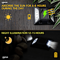 Pikkukuva 2 / 3: Aurinkokannella valot ulkokäyttöön, ajoradan laiturin LED-valot, aurinkovoimalla toimivat