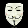 Miniatyrbilde 8 av 9: V for Vendetta Halloween-masker for festantrekk White