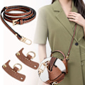 Miniatyrbild 2 av 7: Väska Transformationstillbehör för Longchamp Mini Väska Remmar Stansfri Axelrem i Äkta Läder Crossbody Konvertering Hängspänne 1249