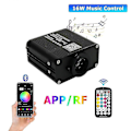 Miniatyrbillede 3 af 5: Helt ny 16w Twinkle RGBW Fiberoptisk Stjernehimmel Loftlampe Kit Smart App Lydstyret Motor til Bil Stjerneklart Himmel Fiberoptisk Lys-Perfek-X42- Car Cigarette plug