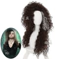 Paryk til Bellatrix Lestrange, Lang Brun Blandet Bølget, Varmebestandig Cosplay Kostume Paryk + Parykhætte-FS-