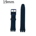 Swatch 16/17/19/20mm Silikonklockarmband Rem Armband Armband Hållbart Midnattsblå Midnight blue 19mm