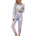 Miniatyrbild 1 av 5: Dam Pyjamas Set Kvinnor Siden Satin Pyjamas Set Pyjamas Set Lång