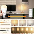 Miniatyrbild 3 av 5: LED Rechargeable Light Bulbs with Remote Control E26 Battery Operated Light Bulb Smart 3 Colors Changeable Light Bulb with Hook 3 Color lamp