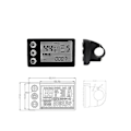 Miniatyrbillede 3 af 4: Vandafvisende LCD-skærm Instrumentpanel Elcykel Controller Elcykel