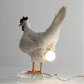 Miniatyrbillede 1 af 4: Kylling LED-lampe Æg Natlampe Taxidermi Æg Bordlampe