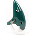Miniatyrbillede 2 af 3: 12 Tone Alto C Ocarina med sangbogstativ, flaskegrøn halsrem