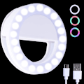 Miniatyrbillede 3 af 5: RGB LED Udfyldningslys Selfie Ring Clip, Justerbar Lysstyrke mere