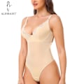 Miniatyrbilde 3 av 6: Kvinner Slanking Shapewear Body Bue Kontroll Truser Body Shaper Bryllupsfest Modellering Undertøy Stringtruse Innebygd BH Camisoles Beige-FS1- Beige M