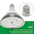 Miniatyrbild 5 av 5: 300W LED Växtlampa E27 Fullspektrum Växthusbelysning Blomlampa Hydroponisk