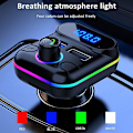 Miniatyrbillede 5 af 5: Bil Bluetooth 5.0 FM-sender Hurtig USB-billader MP3-afspiller Trådløst Håndfrit Bilsæt (FMY)-X42-