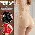 Miniatyrbillede 3 af 5: Højtaljede Shapewear Trusser Sømløse Dame Trusser Hofteløft S Hudfarve-FS2- Komplexion XL