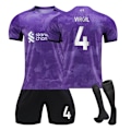 Pikkukuva 1 / 9: 23-24 Aikuisten lasten poikien jalkapalloasut Jalkapalloharjoitteluasu Urheiluvaatteet 3-osainen setti 2324 liverpool toinen vieraspaita #4 2324 liverpool second away#4 xl