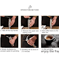 Miniatyrbilde 3 av 4: Husholdnings Kaffekvern i Rustfritt Stål, Bærbar Håndkvern