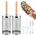 2-pack Rolling Grilling Basket | 304 Stainless Steel 35*20*9.5cm