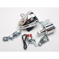 Miniatyrbilde 8 av 11: Sykkel 12V 6W Generator Frontlykt Baklyktsett Friksjonsdynamo Lyssett-X44-