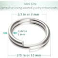 Miniatyrbillede 3 af 5: 100 stk 10 mm Mini Split Jump-ringe med dobbelt øje Små metalringe Forbindelser til smykker, halskæder, armbånd, øreringe IC