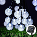 Miniatyrbild 1 av 5: Solcellsdrivna Julgransljusslingor för Utomhusbruk Kallvitt 30LED 6.5m Solcell