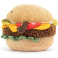 Pikkukuva 2 / 2: Jellycat Amuseables Burger -pehmolelu, 4,5 tuumaa | Ruokaplussi | Hauska lahjaidea