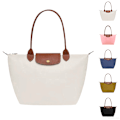Miniatyrbild 4 av 5: Ny Longchamp Le Pliage Tote Reseväska Nylon Stor & Liten Vit