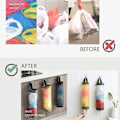 Miniatyrbilde 2 av 4: 3 stk Nylon Søppelposeholder, Hengende Mesh Bag Organizer