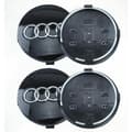 4 st navkapslar för bilar, kompatibla med Audi 60 mm ABS Au-FS-