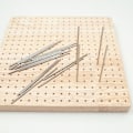 Miniatyrbilde 4 av 10: Treblokkbrett Kvadratisk Heklebrett Strikkeblokkmatte