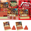 Miniatyrbilde 3 av 5: Julepuslespill Adventskalender 2023, 1008 puslespillbiter 24 dager til jul Nedtelling Adventskalender Julblomst Måneskinnsnatt