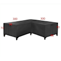 Miniatyrbillede 1 af 10: Møbelbeskyttelse overtræk beskyttelse til udendørs møbler hjørnesofa med vandtæt sort sort-FS4- svart 300*300*98 cm