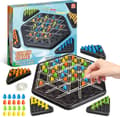 Chain Triangle Chess Game, Wavelength Board Game, Triggle Game, Triggle Rubber Band Game for Kids & Adults, Multiplayer Triangle Board Game-FS-