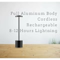 Miniatyrbilde 4 av 5: (Svart) Trådløs skrivebordslampe, USB-ladbare metall LED Mach 6000