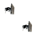 Miniatyrbilde 2 av 5: 1/2 För Sykkel Hurtigutløserbrakett Front Vanntett Feste Svart Kort black Short 2PCS